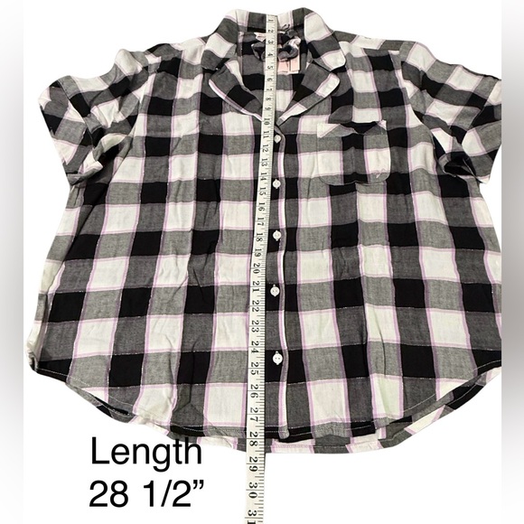 Victoria’s Secret - Cotton Modal Flannel Blend - Shirt & Bike Shorts PJ’s Set - Picture 6 of 16